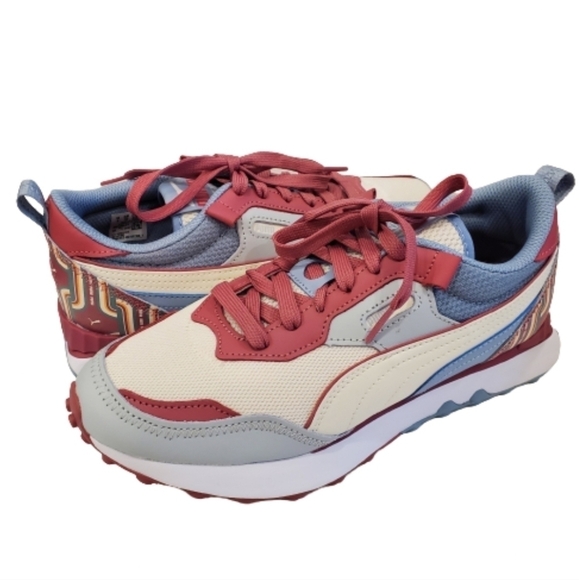 PUMA Future Rider FV "Dusty Orchard/Washed Blue" Sneakers - Picture 1 of 5